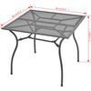 vidaXL Table de jardin 90x90x72 cm Acier Treillis