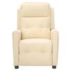 vidaXL Fauteuil de massage Crème Tissu