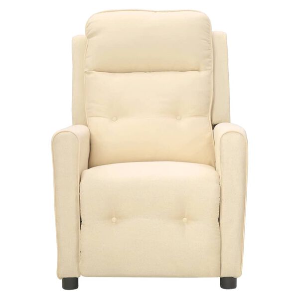 vidaXL Fauteuil de massage Crème Tissu