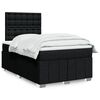 vidaXL Sommier &agrave; lattes de lit avec matelas noir 120x190 cm tissu