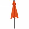 vidaXL Parasol de jardin avec m&acirc;t en acier terre cuite 225x225x212 cm