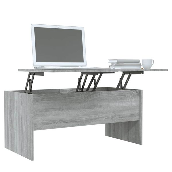 vidaXL Table basse Sonoma gris 102x50,5x46,5 cm Bois d'ingénierie