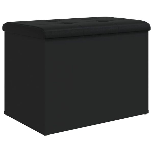 vidaXL Banc de rangement noir 62x42x45 cm bois d'ing&eacute;nierie