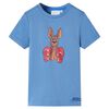 T-shirt pour enfants avec manches courtes bleu moyen 92