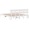 vidaXL Cadre de lit Blanc 200 x 200 cm Bois de pin massif