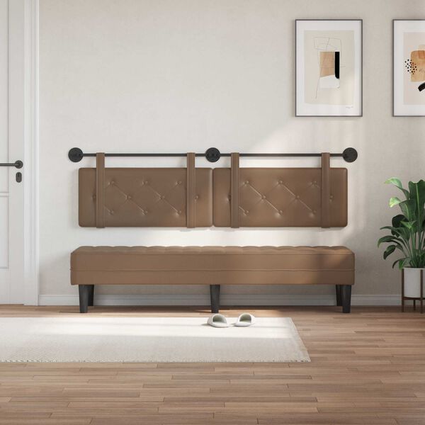 vidaXL T&ecirc;te de lit suspendue Cappuccino 190 x 55 x 5 cm Simili cuir