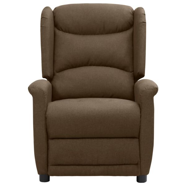 vidaXL Fauteuil &eacute;lectrique de massage Marron Tissu