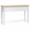 vidaXL Table d'appoint Corona Blanc 114 x 34,5 x 73 cm Pin massif
