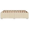 vidaXL Cadre de lit sans matelas cr&egrave;me 140x190 cm tissu