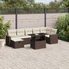 vidaXL Salon de jardin 8 pcs avec coussins marron r&eacute;sine tress&eacute;e