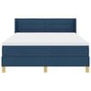 vidaXL Lit &agrave; ressorts avec matelas Bleu 200 x 160 cm tissu