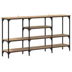 vidaXL Table console avec &eacute;tag&egrave;re ch&ecirc;ne artisanal 160 x 29 x 80 cm