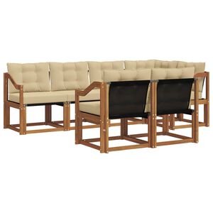 vidaXL Ensemble de canap&eacute;s d'ext&eacute;rieur 7 pcs Naturel et Beige
