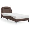 vidaXL Lit Viana avec matelas marron 80x200 cm similicuir