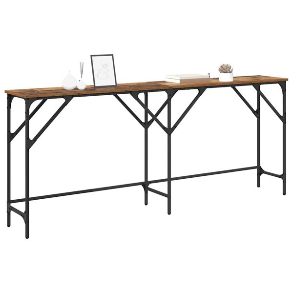 vidaXL Table console Bois Ancien 180 x 30 x 75 cm Bois d'ing&eacute;nierie