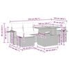 vidaXL Salon de jardin avec coussins 7 pcs gris r&eacute;sine tress&eacute;e