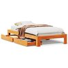 vidaXL Cadre de lit sans matelas cire marron 100x200cm bois pin massif