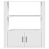 vidaXL Buffet Blanc 80x30x90 cm Bois d'ingénierie