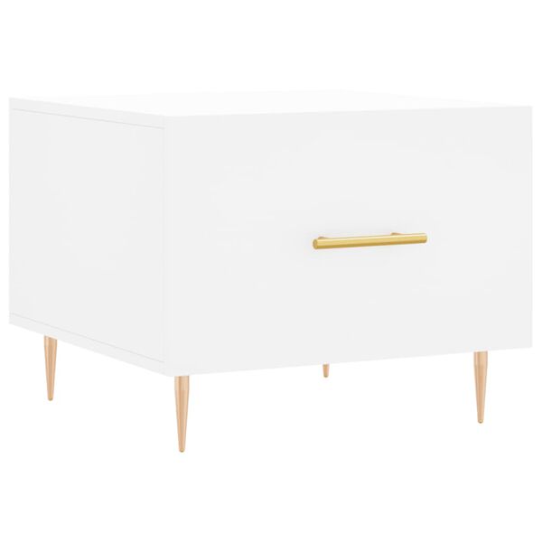 vidaXL Table basse blanc 50x50x40 cm bois d'ingénierie