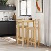 vidaXL Ensemble de bar 3 pcs Bois de pin massif
