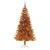 vidaXL Sapin de Noël avec 150 LED avec support Doré 150 cm PET
