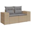 vidaXL Salon de jardin avec coussins 5 pcs beige r&eacute;sine tress&eacute;e