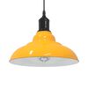 vidaXL Lampe suspendue réglable hauteur E27 jaune brillant Ø31cm métal