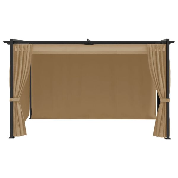 vidaXL Belv&eacute;d&egrave;re 4x3 m Taupe