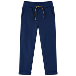 Pantalons pour enfants avec cordon de serrage bleu marine 140