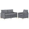 vidaXL Ensemble de Canap&eacute;s 2 pc Gris clair Polyester