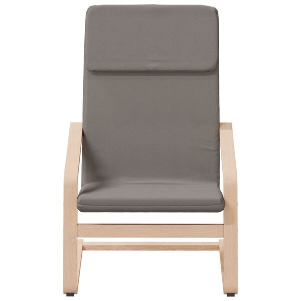 vidaXL Chaise de relaxation avec repose-pied Taupe Tissu