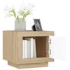 vidaXL Table basse blanc et ch&ecirc;ne sonoma 51x50x45 cm bois d'ing&eacute;nierie
