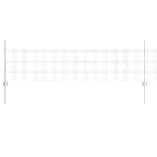 vidaXL Cl&ocirc;ture avec poteau Argent&eacute; 0,5 x 50 m Acier