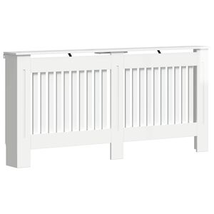 vidaXL Cache-Radiateur Blanc brillant 172 x 19 x 81,5 cm