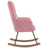 vidaXL Chaise &agrave; bascule Rose Velours