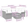 vidaXL Ensemble de canapé de jardin 7 pcs Beige Poly rotin
