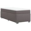 vidaXL Sommier &agrave; lattes de lit avec matelas Gris 100x200 cm Similicuir