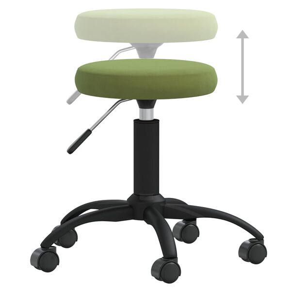 vidaXL Chaise de salle &agrave; manger Vert clair Velours