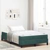 vidaXL Lit &agrave; ressorts avec matelas Vert fonc&eacute; 120 x 190 cm tissu