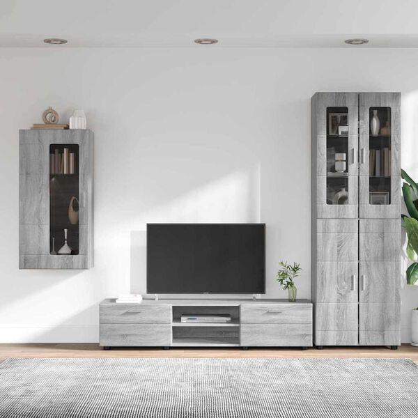 vidaXL Ensemble meuble TV FLORIN Gris Sonoma Bois d'ing&eacute;nierie