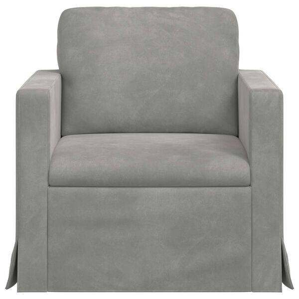 vidaXL Canap&eacute; Gris clair