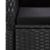 vidaXL Ensemble &agrave; manger de jardin 9pcs coussins noir r&eacute;sine tress&eacute;e