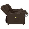 vidaXL Fauteuil inclinable porte-gobelets 2 places marron similicuir