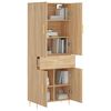vidaXL Buffet haut Ch&ecirc;ne sonoma 69,5x34x180 cm Bois d'ing&eacute;nierie