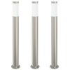 vidaXL Borne lumineuse 3 pcs 80 cm Acier inoxydable IP44