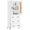 vidaXL Buffet haut Blanc 69,5x34x180 cm Bois d'ingénierie