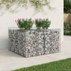 vidaXL Lit sur&eacute;lev&eacute; gabion Argent&eacute; 100 x 100 x 60 cm Acier galvanis&eacute;
