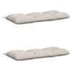 vidaXL Coussins de Banc VIANEN 2 pc 100 % polyester Blanc