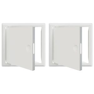 vidaXL Panneau d'Acc&egrave;s 2 pc Blanc 23 x 23 x 3 cm Acier