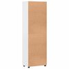 vidaXL Haut Armoire avec porte FLORIN Blanc brillant 60 x 35 x 182 cm